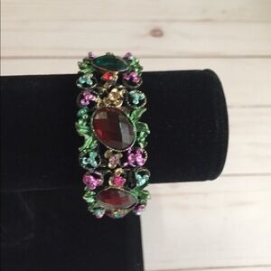 Multi Colored Stones Victorian Stretch Bra…